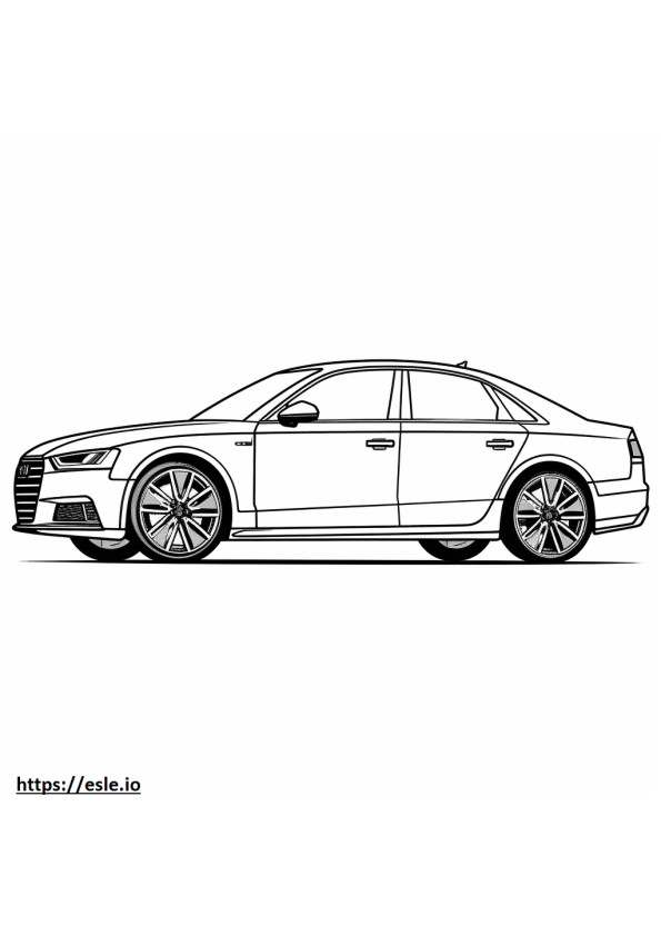 Audi A4 S baris quattro 2024 gambar mewarnai