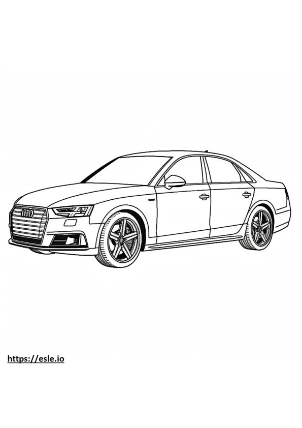Audi S4 2024 para colorear e imprimir