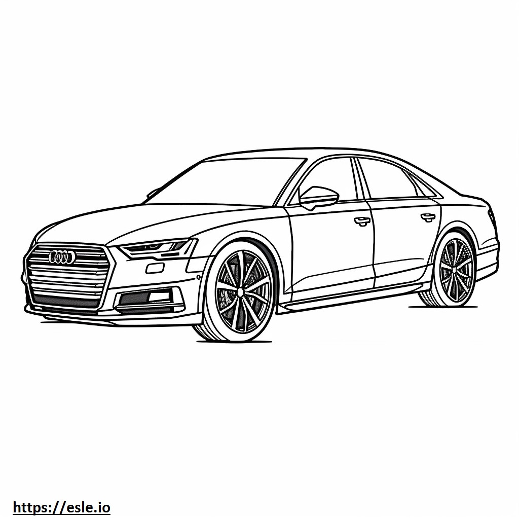 Audi S4 2024 para colorear e imprimir