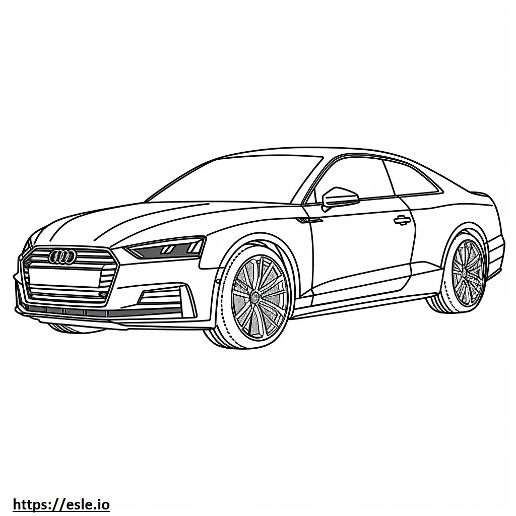 Coloriage Audi S4 2024 à imprimer