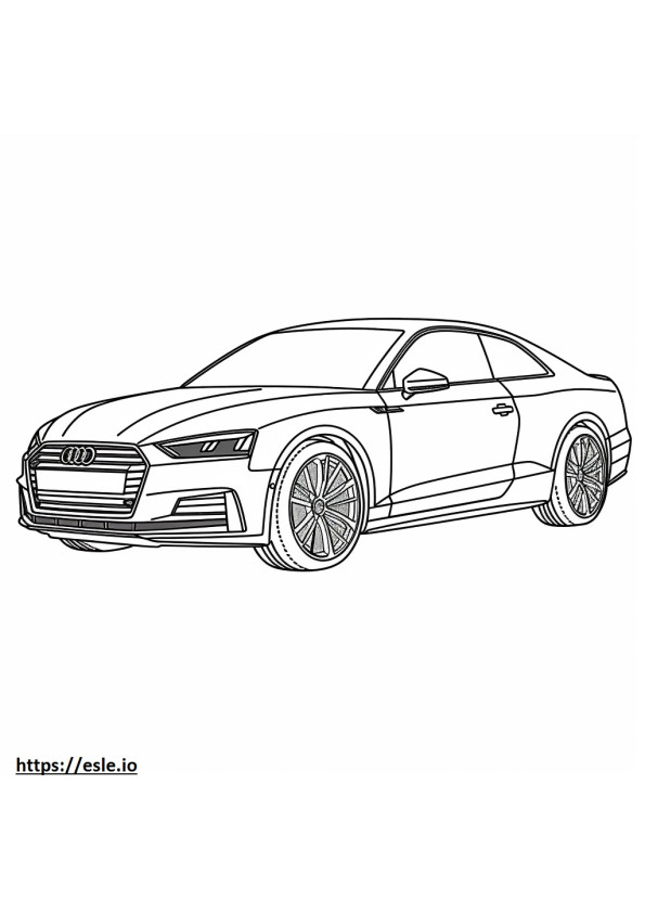 Coloriage Audi S4 2024 à imprimer