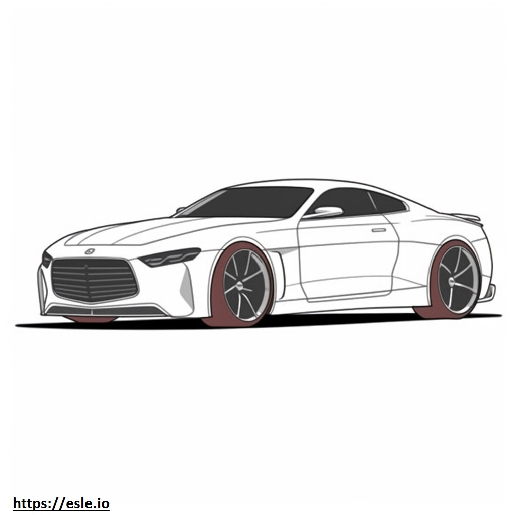メルセデス・ベンツ AMG GT 43 4マチック プラス 2024 ぬりえ - 塗り絵