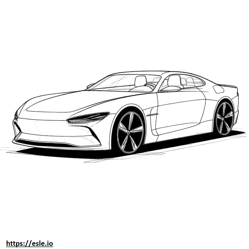 メルセデス・ベンツ AMG GT 53 4マチック プラス 2024 ぬりえ - 塗り絵