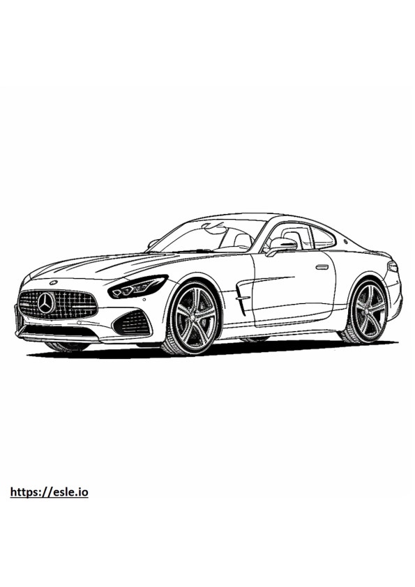 Mercedes-Benz AMG GT 53 4matic Plus 2024 para colorear e imprimir