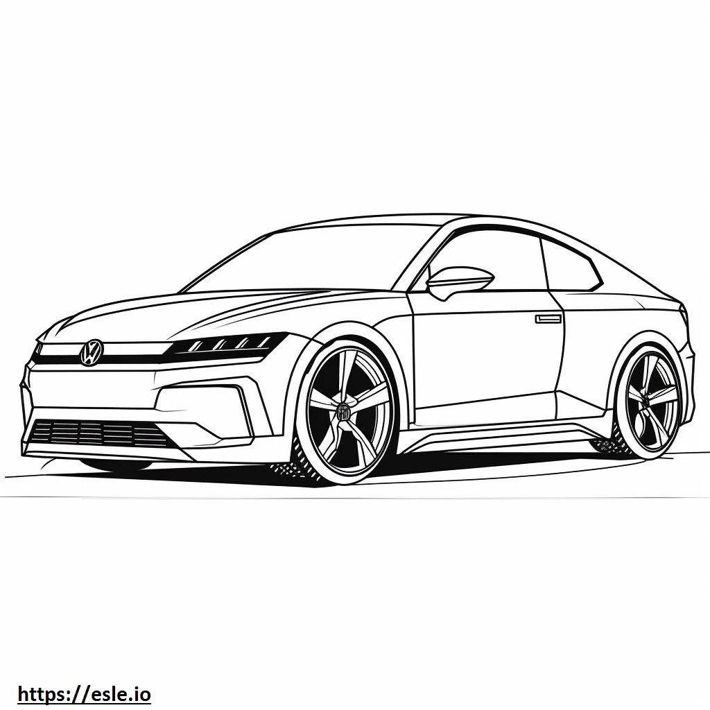 Volkswagen Golf R 2024 coloring page
