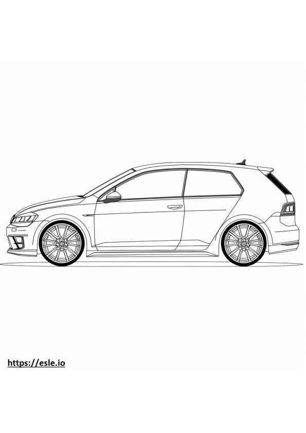 Volkswagen Golf R 2024 coloring page