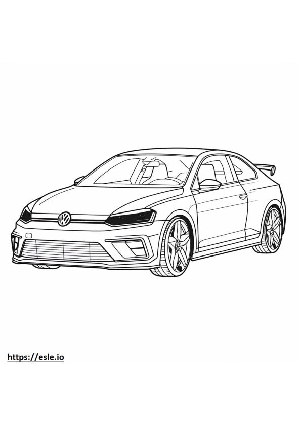 Volkswagen Golf R 2024 gambar mewarnai