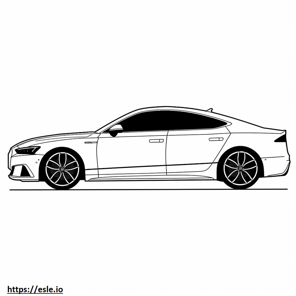 Audi A5 Sportback S line quattro 2024 coloring page