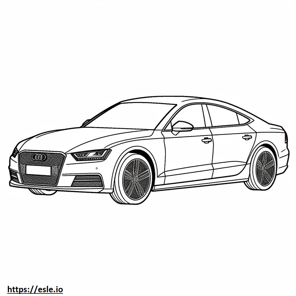 Audi A5 Sportback Sline quattro 2024 da colorare