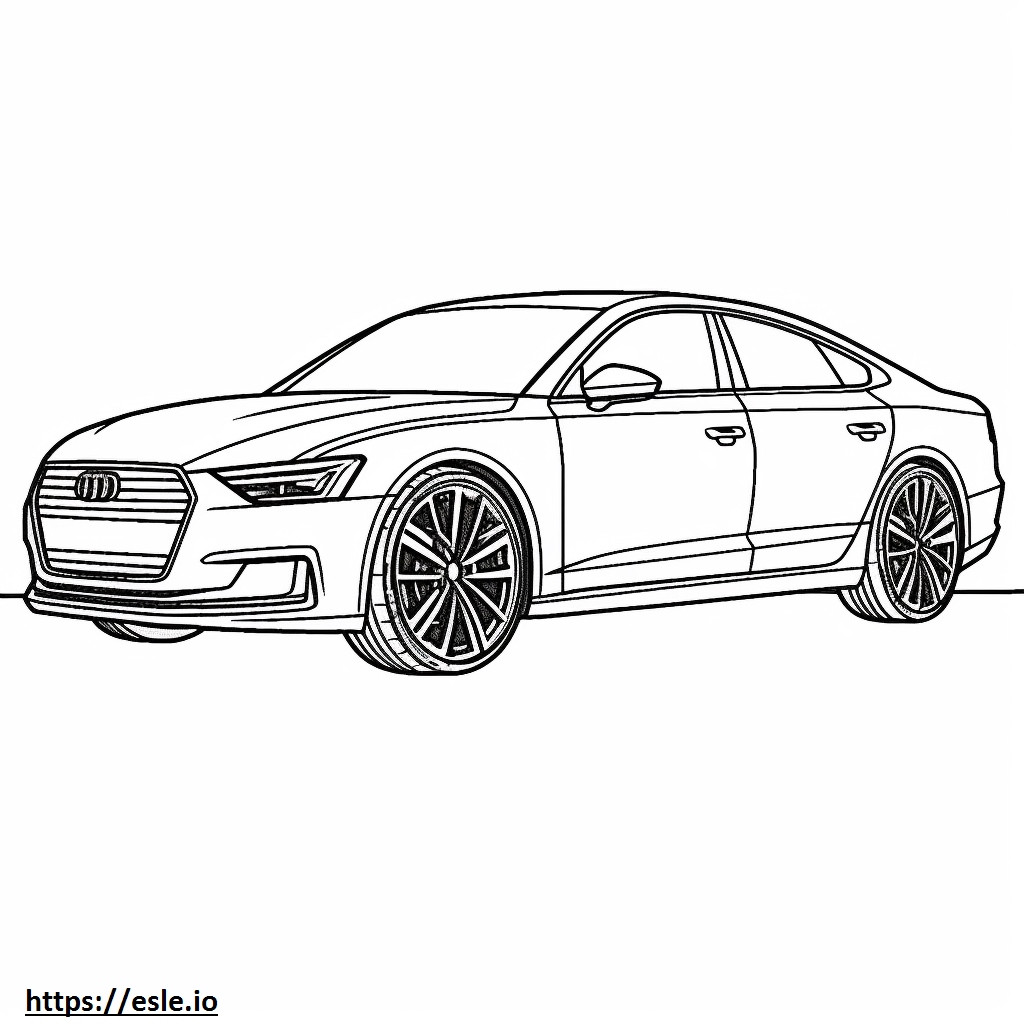 Audi A6 quattro 2024 para colorear e imprimir