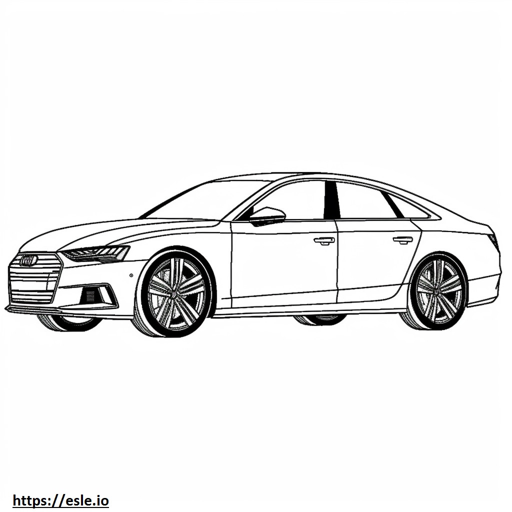 Audi A6 quattro 2024 coloring page