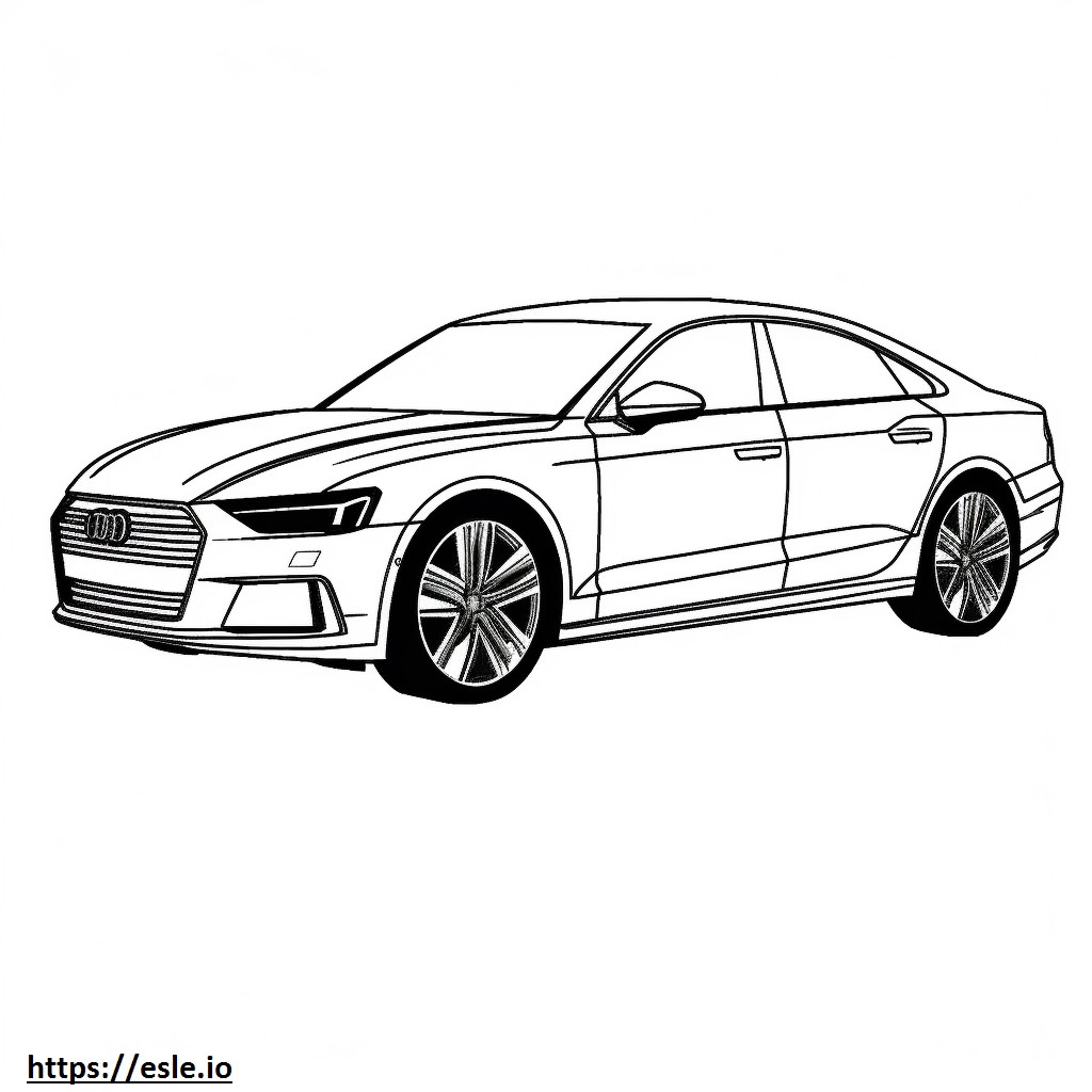 Audi A6 quattro 2024 coloring page