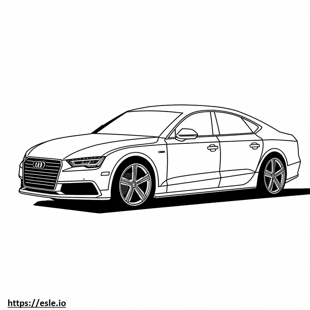 Audi S5 Sportback 2024 gambar mewarnai