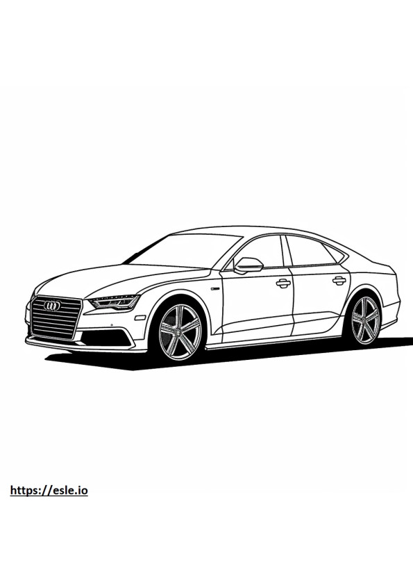 Audi S5 Sportback 2024 ausmalbild