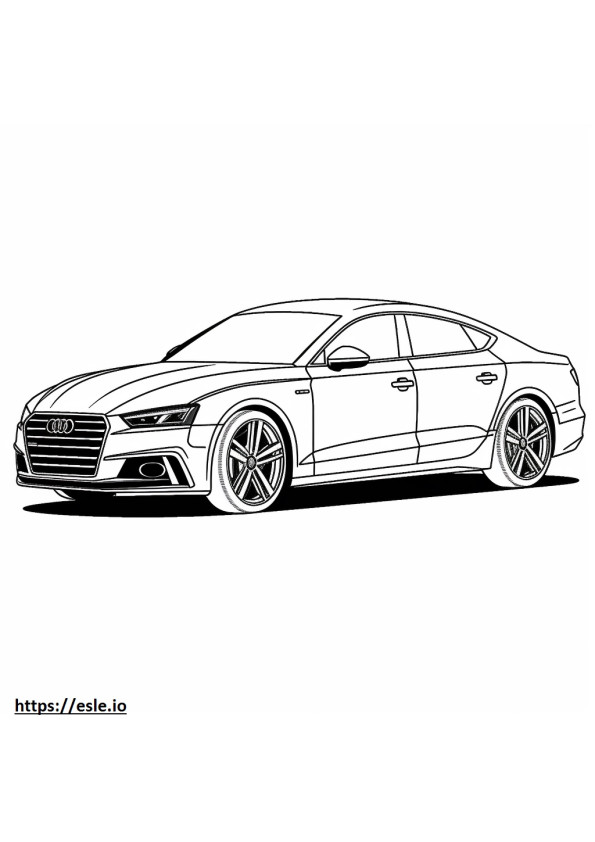 Audi S5 Sportback 2024 gambar mewarnai