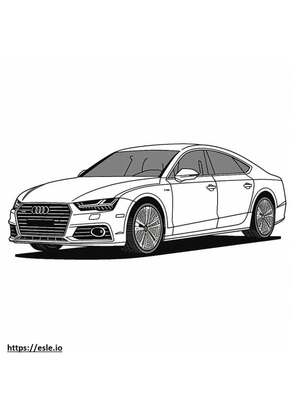 Audi A7 quattro 2024 coloring page