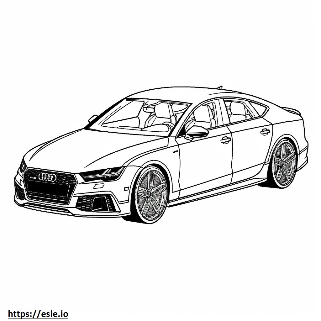 Coloriage Audi RS7 2024 à imprimer