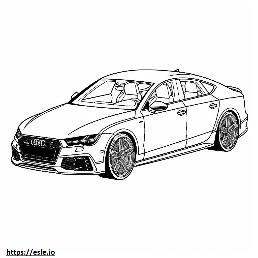 Audi RS7 2024 kleurplaat kleurplaat