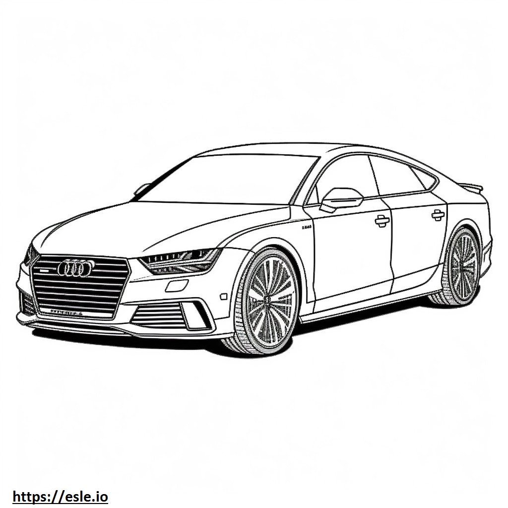 Audi RS 7 2024 coloring page