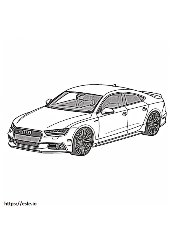 Audi RS 7 2024 coloring page