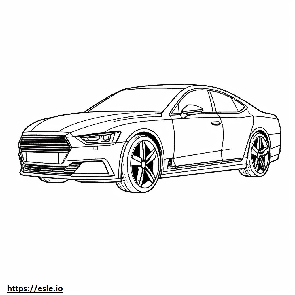 Coloriage Audi S6 2024 à imprimer