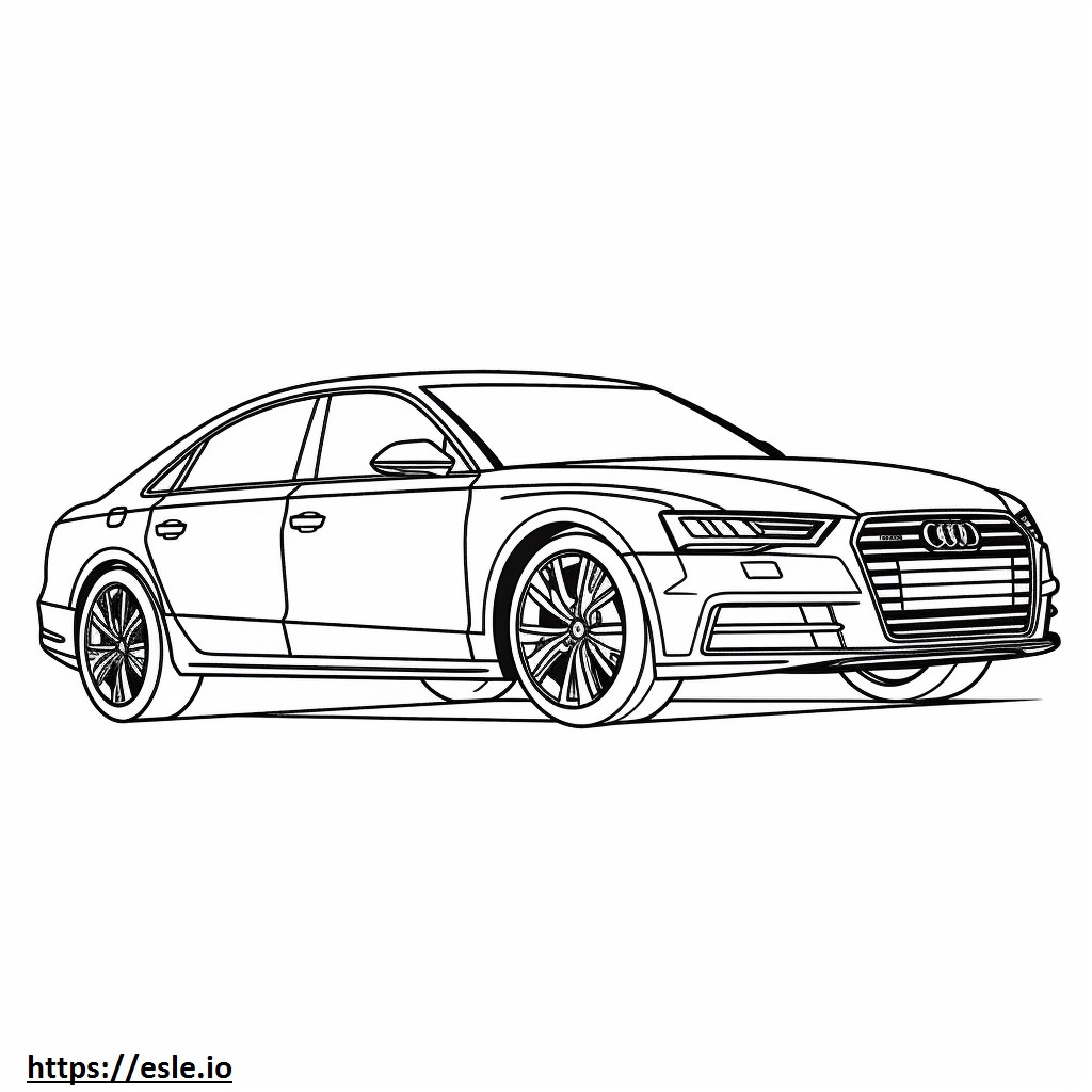 Coloriage Audi S6 2024 à imprimer