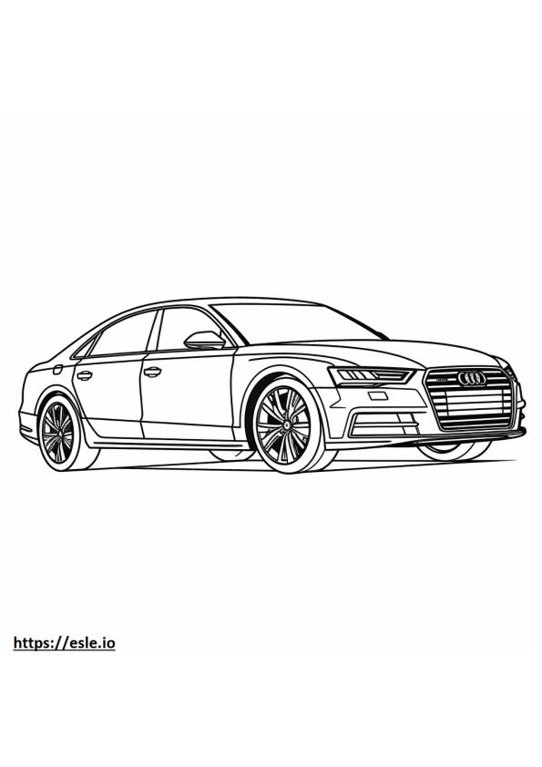 Audi S6 2024 kleurplaat
