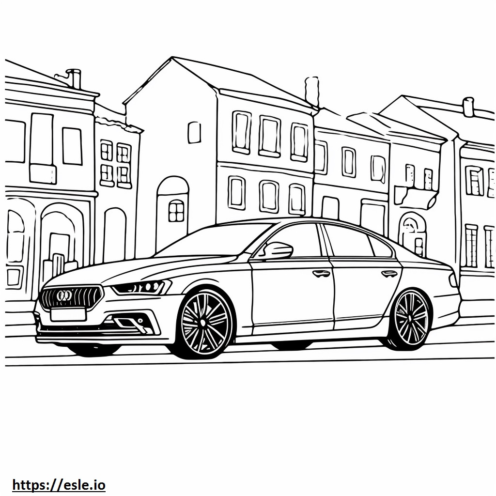 Audi S6 2024 coloring page