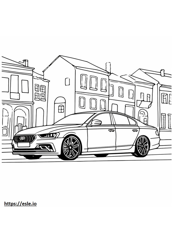 Audi S6 2024 ausmalbild