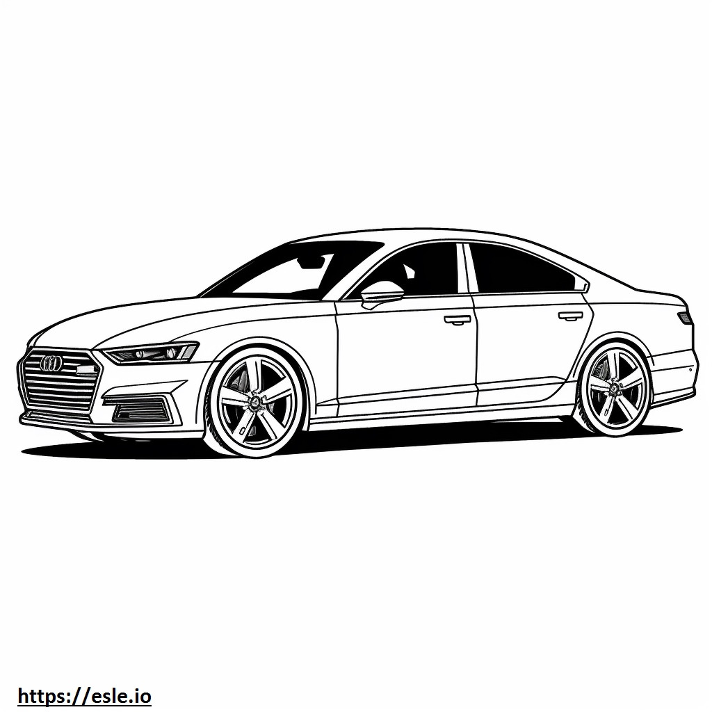 Audi S6 2024 gambar mewarnai