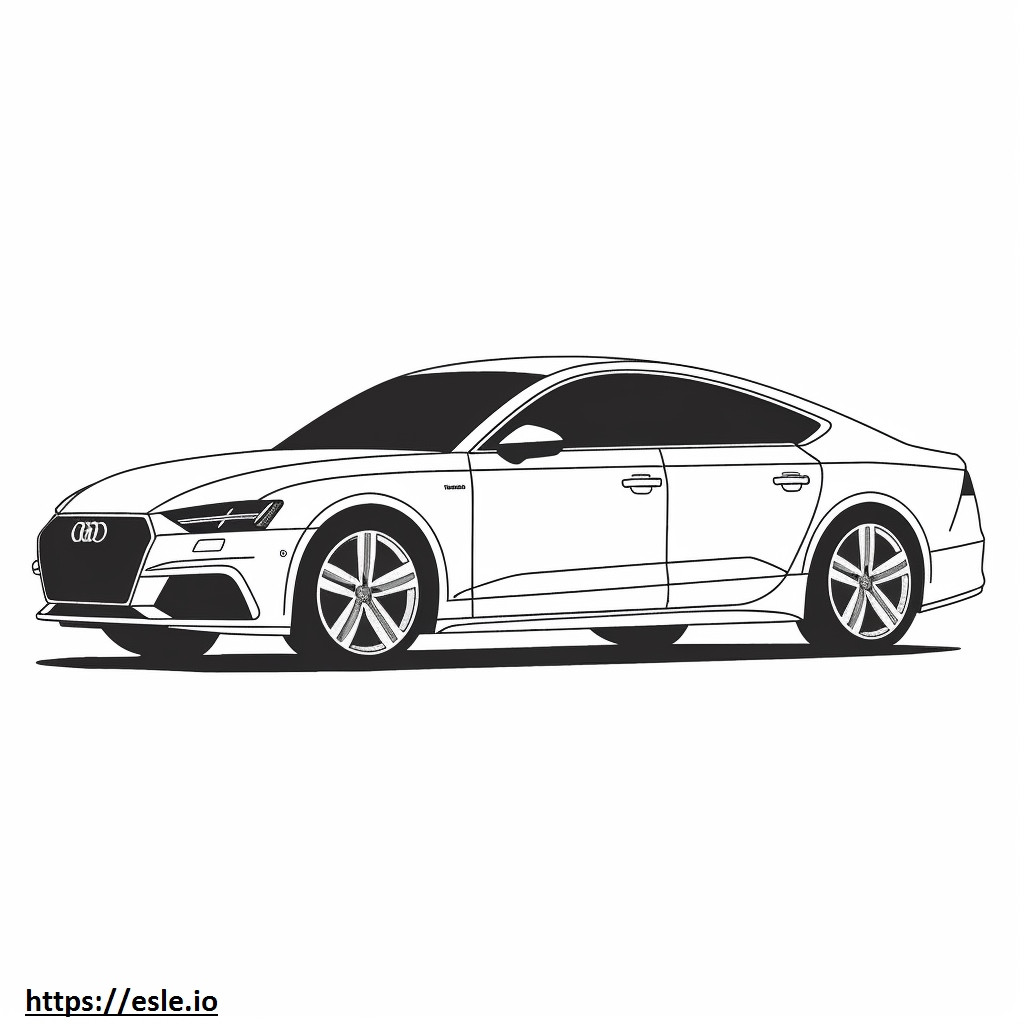 Audi S7 2024 coloring page