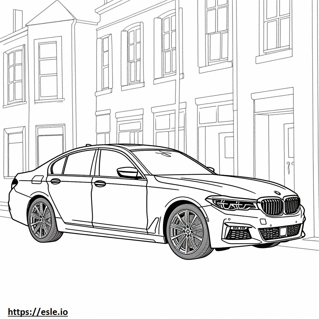 BMW 530i セダン 2024 ぬりえ - 塗り絵