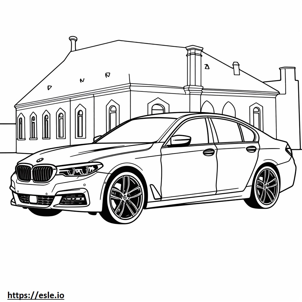 BMW 530i Sedan 2024 kolorowanka