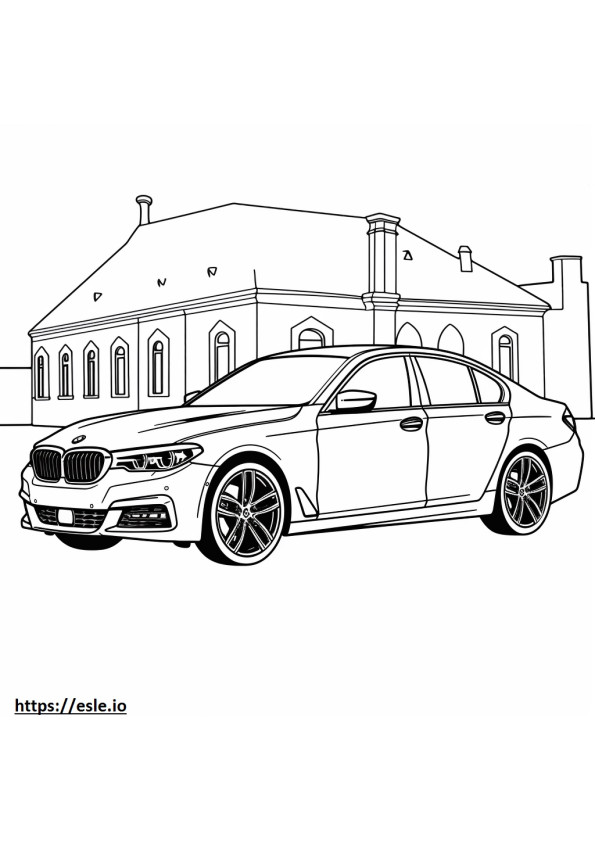 BMW 530i berlina 2024 da colorare