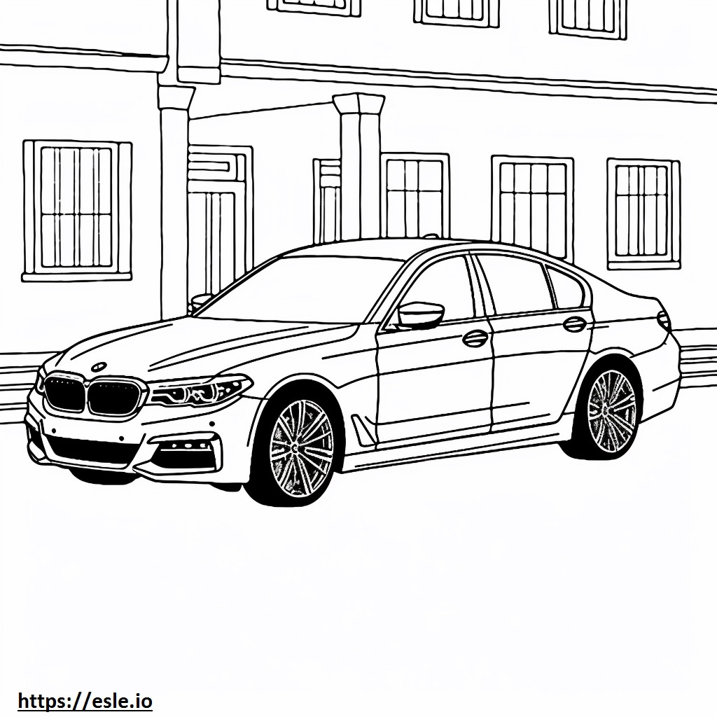BMW 530i Sedan 2024 coloring page