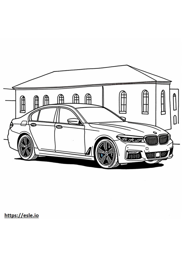 Coloriage BMW 530i Berline 2024 à imprimer