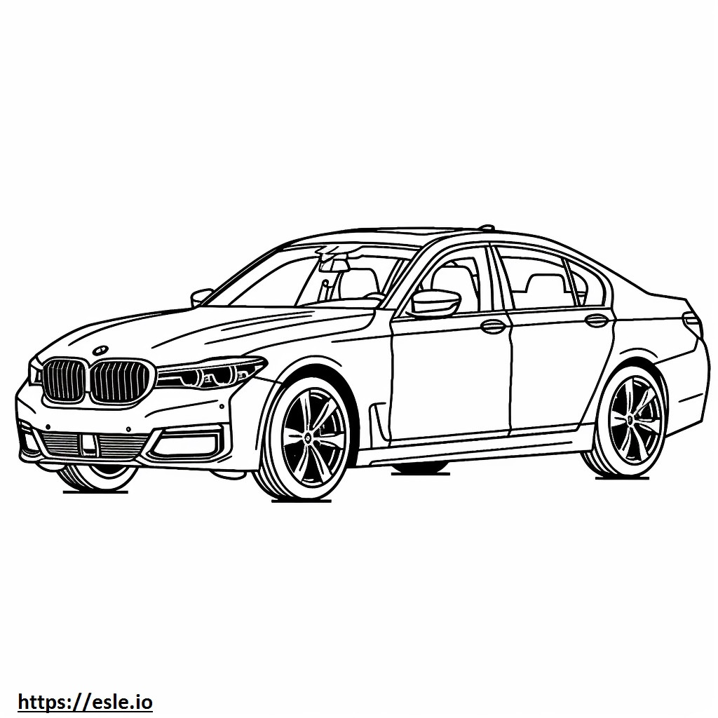 BMW 530i xDrive セダン 2024 ぬりえ - 塗り絵
