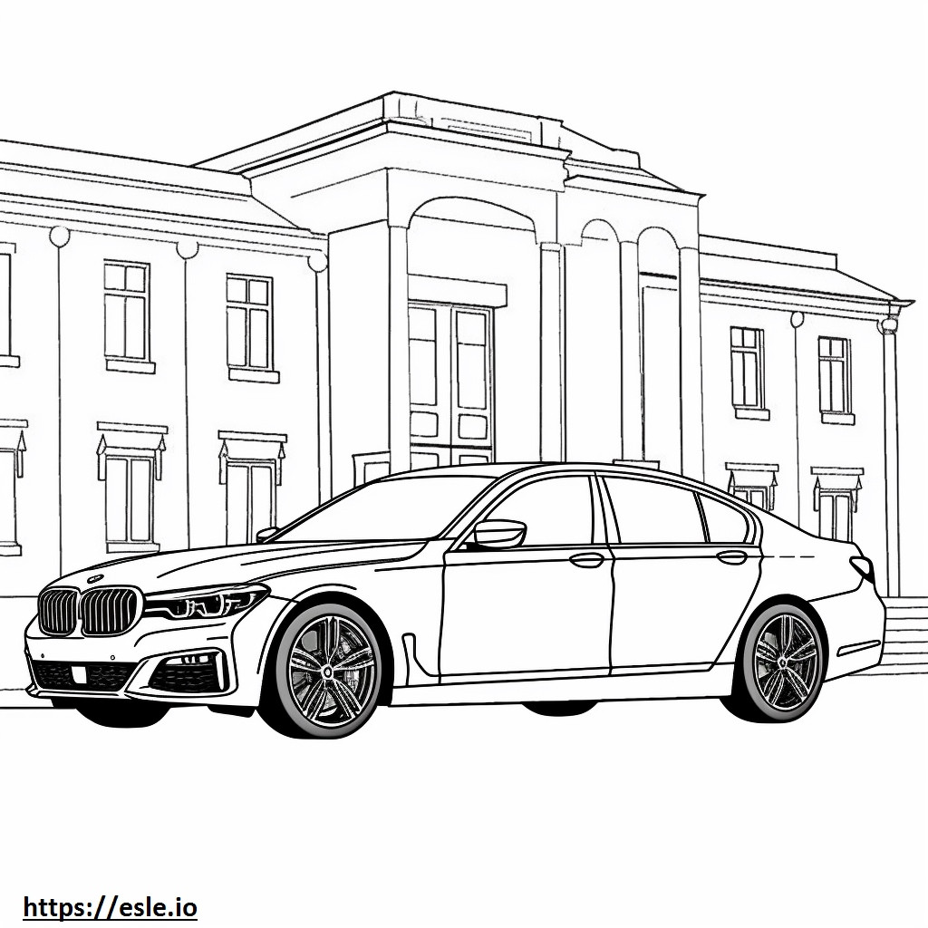BMW 530i xDrive Sedan 2024 kolorowanka