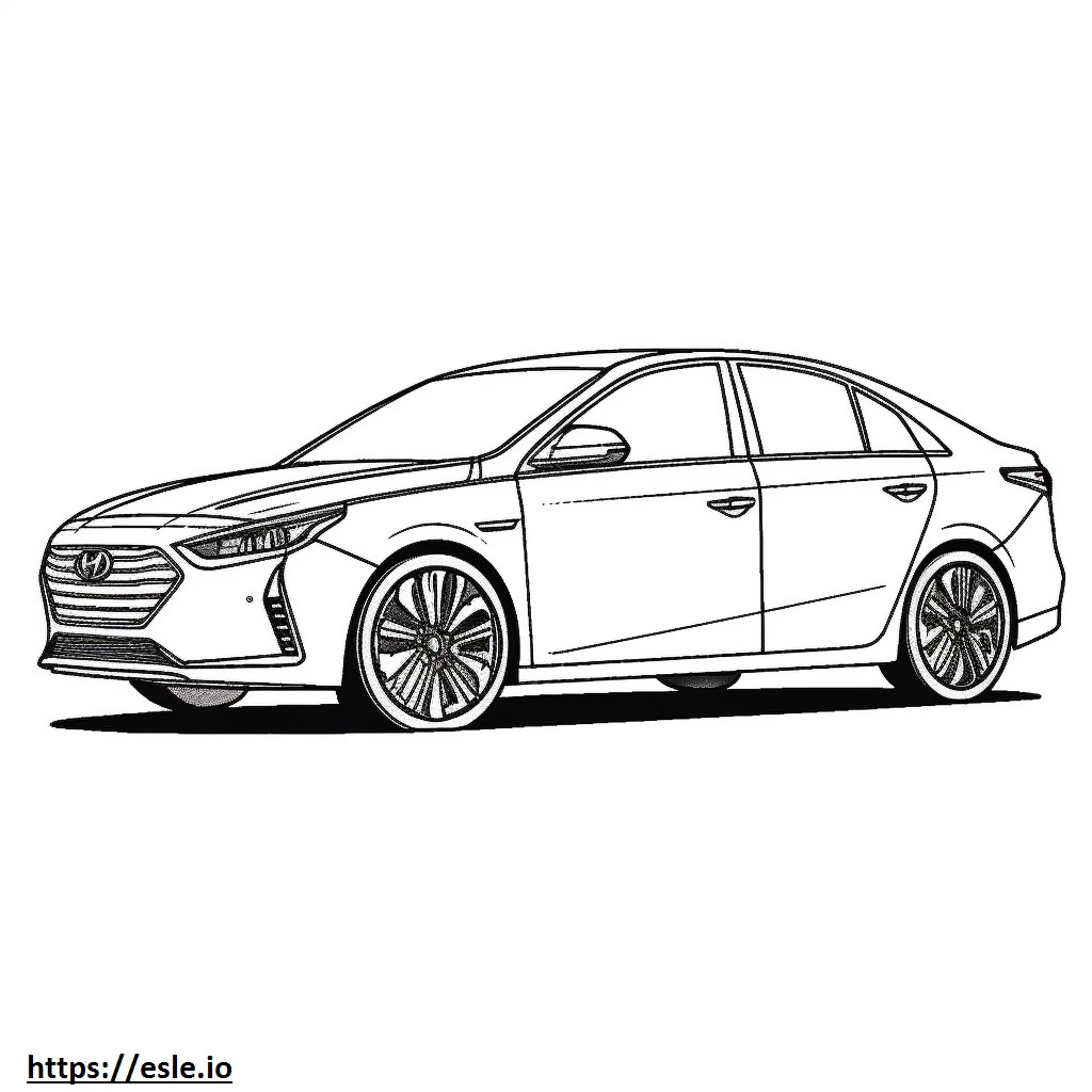 Hyundai Elantra 2024 gambar mewarnai