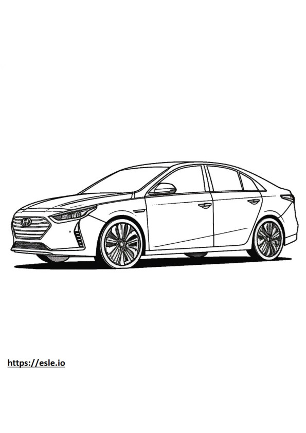 Hyundai Elantra 2024 para colorir