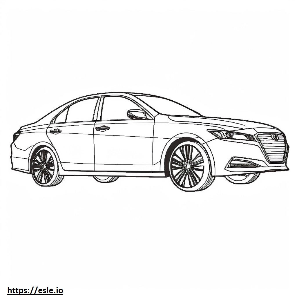 Toyota Camry Hybrid LE 2024 coloring page