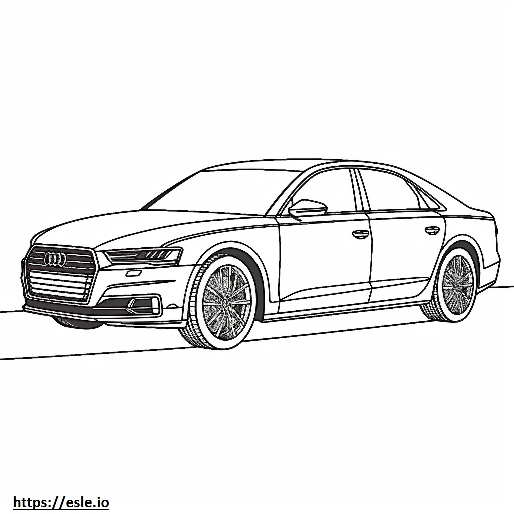 Audi A8 quattro 2024 coloring page