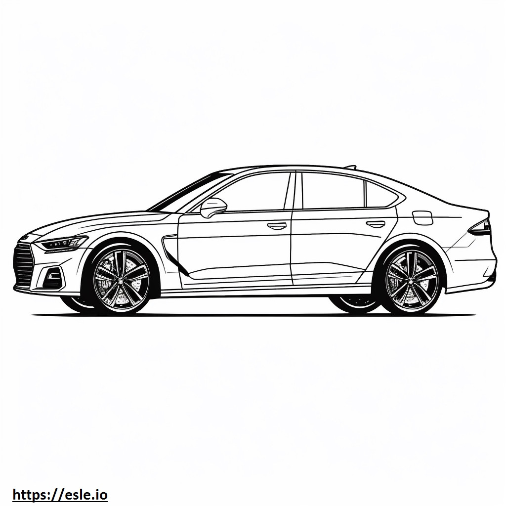 Audi A8 quattro 2024 para colorir