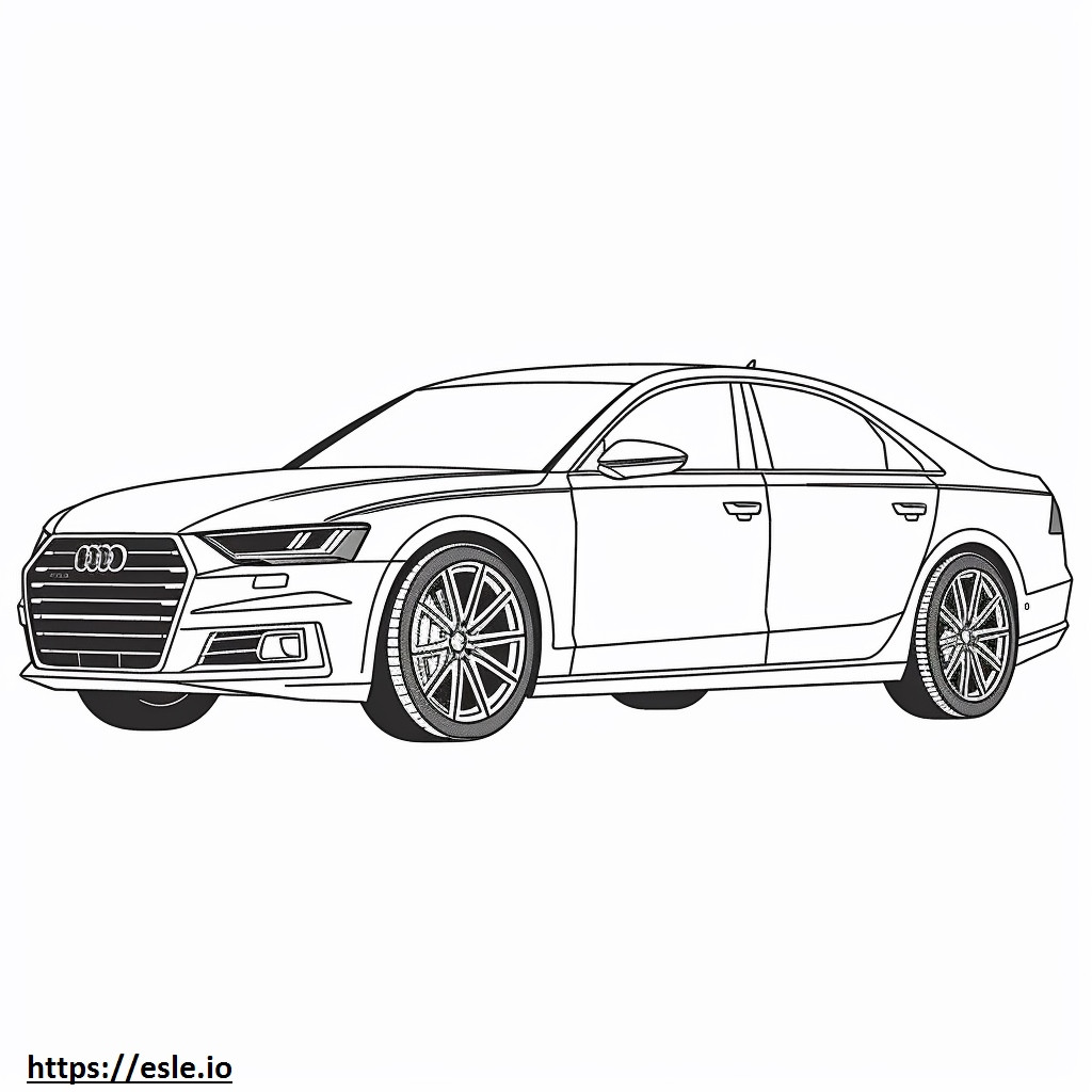 Audi A8 quattro 2024 gambar mewarnai