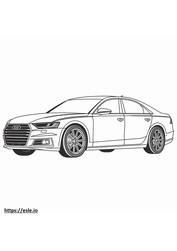 Audi A8 quattro 2024 da colorare