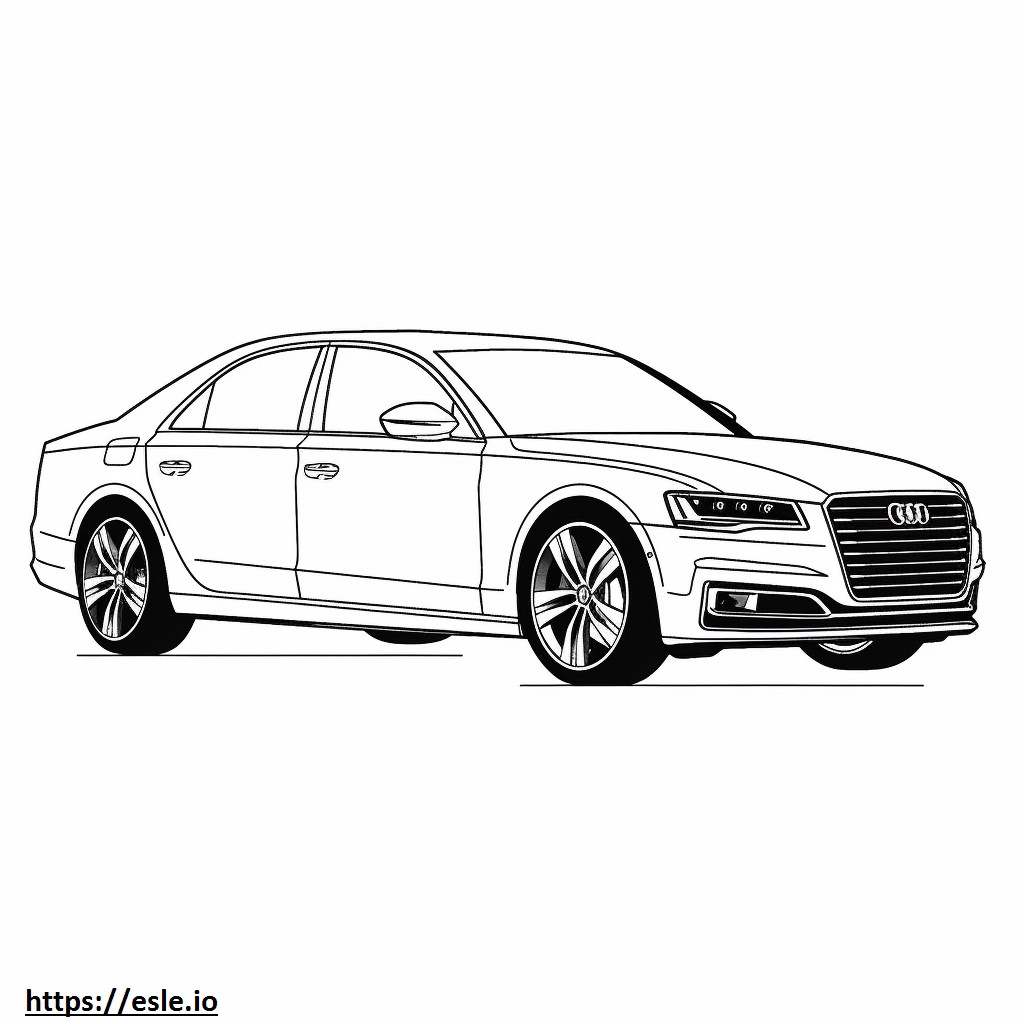 Audi S8 2024 coloring page