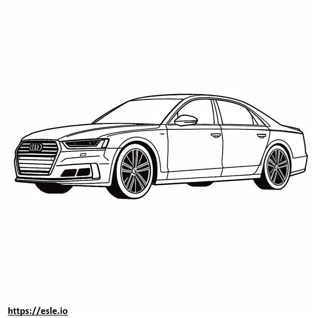 Audi S8 2024 ausmalbild