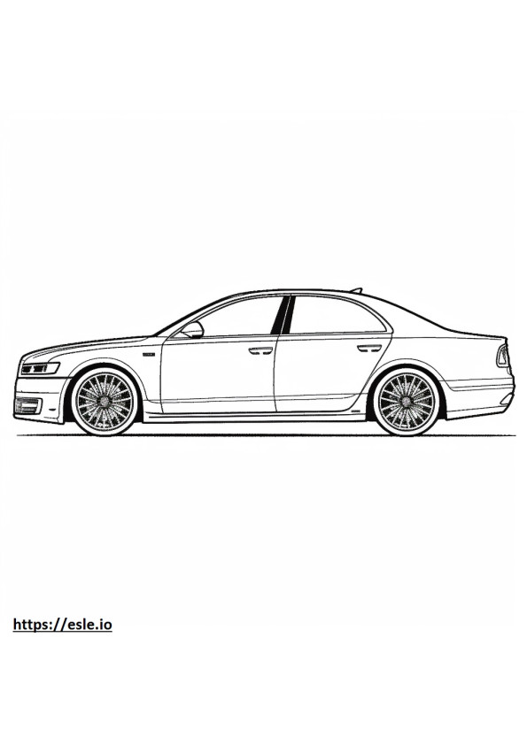Audi S8 2024 gambar mewarnai