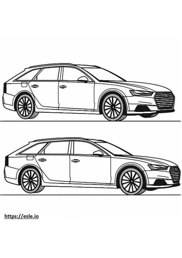 Audi A4 allroad quattro 2024 coloring page