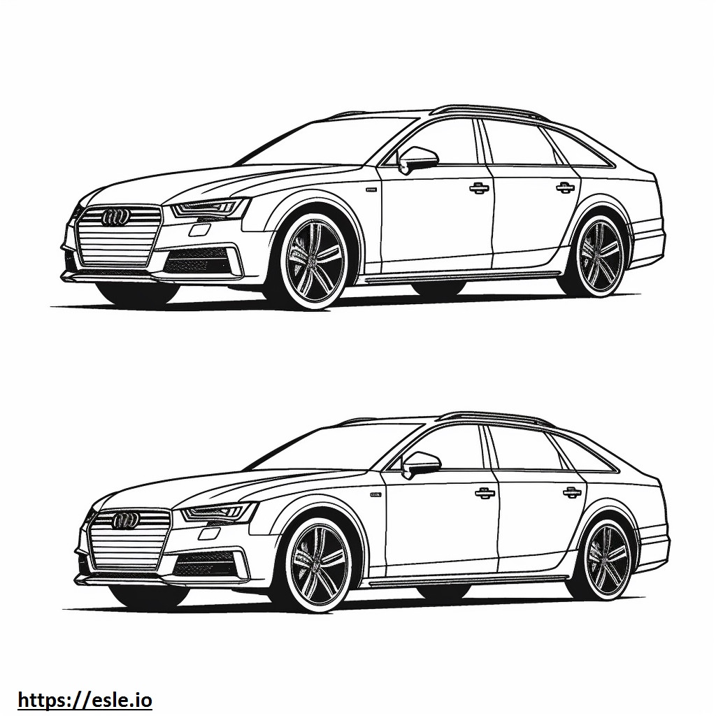 Audi A4 allroad quattro 2024 coloring page